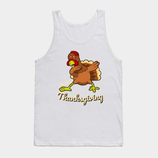 happy thanksgiving dabbing turkey funny Tank Top